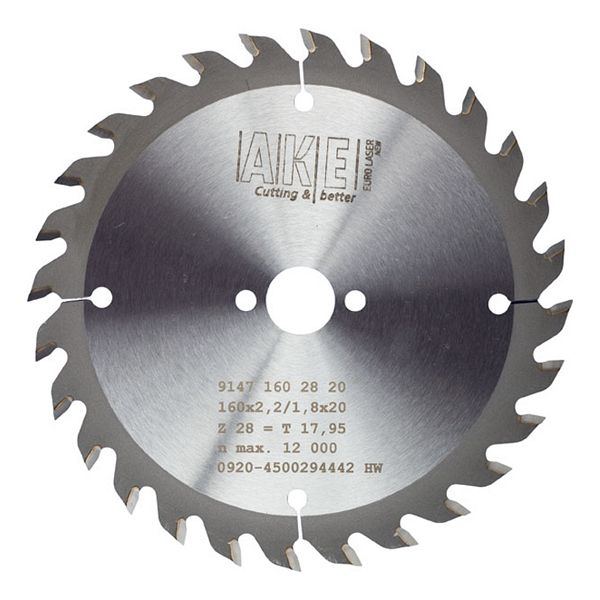 MTR-11 Cirkelzaagblad hout 160 X 2,2/1,8 Z= 28 W