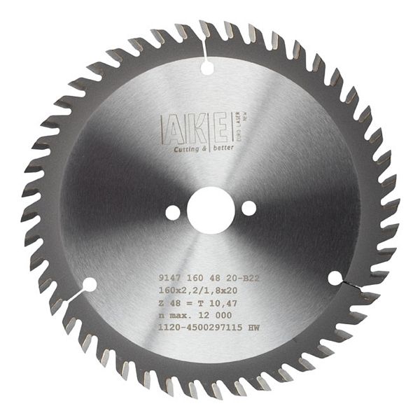 MTR-14 Cirkelzaagblad hout 160 X 2,2/1,8 Z= 48 W