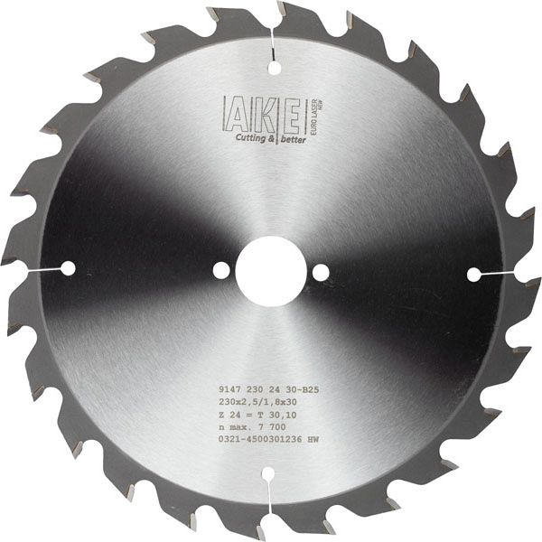 MTR-38 Cirkelzaagblad hout 230 X 2,5/1,8 Z= 24 W